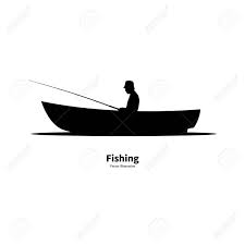 Black Silhouette Of A Fisherman Sitting In A Boat Royalty Free Cliparts Vectors And Stock Illustration Image 127918398 Seven different files of silhouetted people fishing and kayaking. black silhouette of a fisherman sitting in a boat