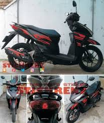 Honda Vario 125esp New Grey Custom Wrap Stripe Honda Hondamotor Hondavario Vario125 Honda Custom Wraps Adventure Motorcycling