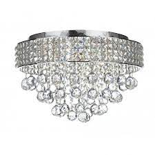 Modern rain drop bridge wave ceiling fixtures pendant lamp. Modern 5lt Chrome Crystal Glass Flush Ceiling Light
