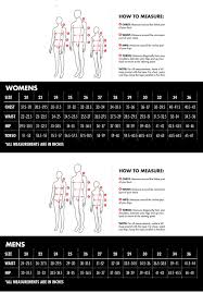 sizing charts