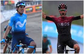 Mikel landa came down hard in the closing stages of the fifth day at the giro d'italia 2021 and stayed down after hitting a race official who was stood in front of a traffic island. Mikel Landa Y Wout Poels Fijan Su Mirada En El Tour De Francia 2020 Noticiclismo