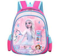 New Children's Schoolbag Kindergarten Load Relief Cute Snow Princess  Backpack
