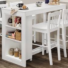 Jofran 816ec 48 Tribeca Counter Height Table 3 Storage Shelves White In 2020 Kitchen Table With Storage Kitchen Table Settings Small Kitchen Tables