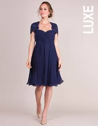Navy Blue Silk Lace Maternity Cocktail Dress In 2020 Cocktail Dress Maternity Beautiful Cocktail Dresses Maternity Dresses