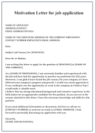Letter of application guidelines font: Free Sample Motivation Letter For Job Application Templates