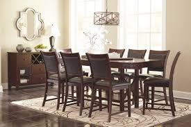 Merax 5 piece dining table set counter height dining set with classic elegant rectangle table and 4 padded chairs for kitchen dining room,black and beige 4.1 out of 5 stars 31 $465.99 $ 465. Collenburg Counter Height Dining Table And 8 Barstools D564 32 124 8 Dining Room Groups Price Busters Furniture