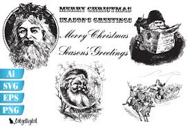 Holiday posters, banners, cards and much more, all ready to download in jpg and svg. Vintage Santa Claus Christmas Svg Eps Ai Png 410350 Illustrations Design Bundles