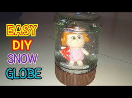 Diy Snow Globe Without Glycerine Without Baby Oil Only Water Diy Snow Globe Easy Diy Snow Globe Youtube