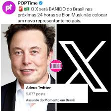 O X será BANIDO do Brasil nas próximas 24 horas se Elon Musk não colocar um  novo representante no país. A rede social demitiu TODOS os seus  funcionários e representantes no país recentemente.
