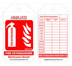Fire extinguishers are one of the most important lines of fire defence and safety in buildings, workplaces and on industrial sites. Red Fire Extinguisher Tag Asian For Loto Asian Loto Corporation Id 10980240688