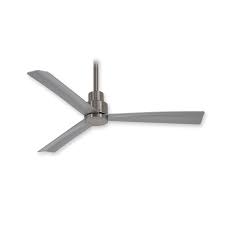 52 inch outdoor black ceiling fan with lights and remote control for farmhouse/ patios, 3 walnut wood blades, 3 downrod included 4.8 out of 5 stars 16 $235.10 $ 235. Minka Aire F786 Bnw Simple 44 Ceiling Fan Brushed Nickel Wet Modernfanoutlet Com