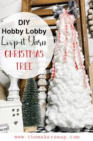 Holiday christmas tree pvc classic canadian pine evergreen 4 feet. How To Make A Diy Hobby Lobby Loop It Yarn Christmas Tree