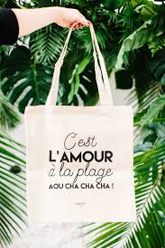 Ir a la página web. Tote Bag C Est L Amour A La Plage Quinzeavril