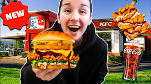 Reviewing KFC BRAND NEW dirty Louisiana burger and loaded fries *it  surprised me*