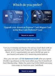 It's a rewards card that gives you cash back at the pump, when eating out, while shopping at costco, on costco.com purchases and more. Targeted American Express Cash Magnet To Blue Cash Preferred 150 Upgrade Offer Doctor Of Credit