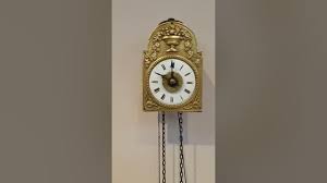 A miniature German Black Forest wall clock with alarm in the tradition of  Joseph Sorg, circa 1840