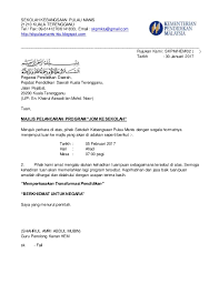 Contoh surat makluman ke ppd. Surat Jemputan Program Jom Ke Sekolah Skpm