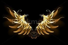 Shiny Angel Wings Graphic By Blackmoon9 Creative Fabrica Angel Wings Graphic Angel Wings Vector Gold Angel Wings