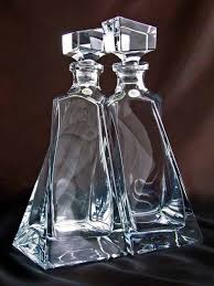 Bohemia Crystal Lovers Decanters Set Of 2 Decanters Bohemia Crystal Liquor Decanter
