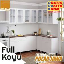 Fizly kabinet dapur pintu kabinet kabinet dapur kayu, anda akan dapat memasak dengan lebih leluasa karena jenis kayu untuk kabinet dapur desainrumahid com sumber : Jual Kirana Kitchen Set Kayu Portland Lemari Dapur Minimalis Classic Cat Duco Putih Bentuk L Terbaru Juni 2021 Blibli