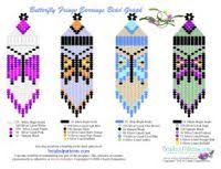 Blue Leaf Butterfly Fringe Earring Pattern And Kit Earring Patterns Beaded Earrings Patterns Beaded Flowers Patterns