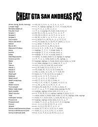 Check spelling or type a new query. Cheat Darah Kebal Di Gta San Andreas Ps2