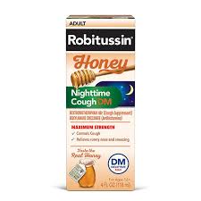 Amazon.Com: Robitussin Honey Nighttime Cough Dm Max - Controls Cough, Runny  Nose And Sneezing - Adult Formula, 4 Fl Oz : Health & Household