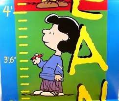 Peanuts Growth Chart Charlie Brown Snoopy Linus Lucy 5 Foot