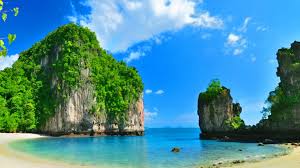 Tropical beach 1, beach wallpaper, travel, islands, ocean, exotic. Sunny Beach Wallpaper Sunny Beach Hd Background Than Bok Khorani National Park 1366x768 Download Hd Wallpaper Wallpapertip