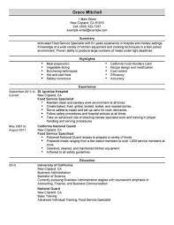 A customer service resume example that lands interviews. Simple Food Service Specialist Resume Example Livecareer