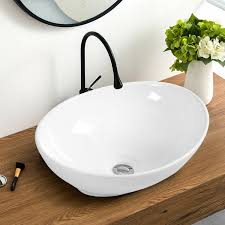 oval bathroom basin ceramic vessel sink