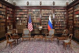 Two menhirs lying on their side can be seen in the upper reaches of the park, not far from the ruins of the villa of the roman official titus fronto (whose name gave rise to that of frontenex). Putin Biden Summit Inside The Room Where The World Leaders Will Meet In Geneva Australiannewsreview
