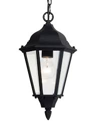60938 12 One Light Outdoor Pendant Black Sea Gull Lighting Outdoor Hanging Lights Outdoor Pendant
