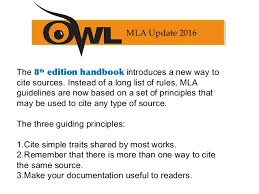 Creating a works cited list using the eighth edition. Purdue Owl Mla Format Website