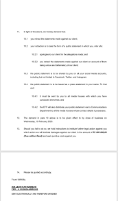 If the client continues to insist that they will provide false testimony,. Economic Freedom Fighters On Twitter Must Read Mrs Mantwa Malema S Lawyers Have Written A Letter To The Anc Mp Who Made False Claims Of Domestic And Gender Based Violence Https T Co Uggr6avsvy