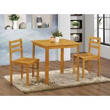 New transitional dining room 7 pieces rectangular table & gray chairs set icaw. York Small Square Wooden Dining Table Set With Two Chairs Natural Oak Finish