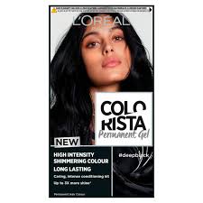 It is also completely vegan friendly and ppd free, so you can use it safe in the knowledge that nothing bad is going in to your hair. L Oreal Colorista Deep Black Permanent Gel Hair Dye Sainsbury S