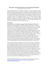 For an example, consider a project with the following files: Pdf Equivalence And Contextualisation In Transnational Education Carolyn J Woodley Academia Edu