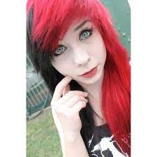 Red Black Hair Google Search Emo Scene Punk Gothic Girls Guys Pi Liked On Polyvore Featuring Hair And Colored Hair Black Red Hair Red Scene Hair Emo Hair