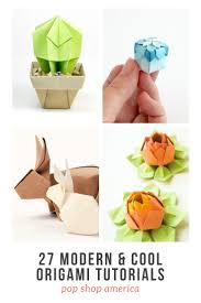 These friendly cacti are spine free and require fold a pretty origami cactus with a flower that sits in a pot! 27 Modern Cool Origami Tutorials