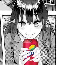 Saki Enjoying Her Sprite Cranberry Animemes A very rare and limited beverage. saki enjoying her sprite cranberry