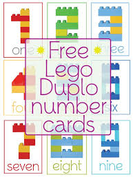 Lego Duplo Number Cards One Beautiful Home Preschool Math Lego Activities Lego Duplo