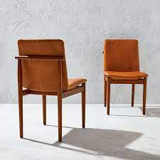 Browse side and arm chairs in a full range of beautiful leather shades, including sienna brown, gray, red, white, black, chocolate brown and more. Framework Leather Dining Chair Saddle