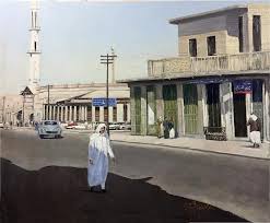سوق قديم بريشة عبدالعزيز ارتي Kuwait Art Painting