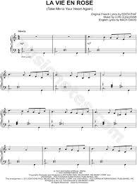 Contains printable sheet music plus an interactive, downloadable digital sheet music file. Edith Piaf La Vie En Rose Sheet Music Piano Solo In C Major Download Print Sku Mn0128351