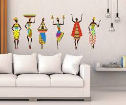 Heart wall art sticker size large bedroom living room colours. Studio Curate Large Size Pvc Vinyl Wall Sticker African Tribal Women 79cm X 51cm Buy Online In Colombia At Desertcart Co Productid 92035010