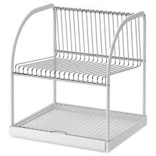 Bestaende Abtropfgestell Silberfarben Weiss 32x29x36 Cm Ikea Osterreich Dish Drainers Kitchen Utensil Rack Utensil Racks