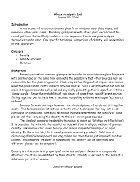 Glass Analysis Principles