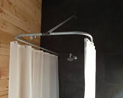 Idea For Shower Curtain Rod Around Walk In Tub Looks About Right To Me Diy Shower Curtain Clawfoot Tub Shower Curtain Long Shower Curtains