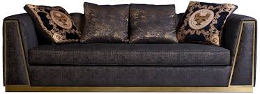 Choose from various styles, colors & shapes. Casa Padrino Luxus Wohnzimmer Sofa Mit Dekorativen Kissen Schwarz Gold 238 X 97 X H 72 Cm Luxus Mobel